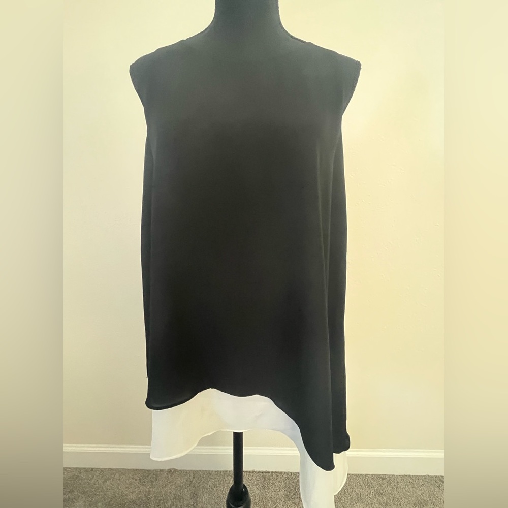 Studio M sleeveless top black and white size Small - Picture 2 of 12